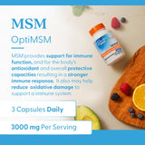 Doctor's Best MSM: empaque en caja que resalta sin gluten y sin OGM.