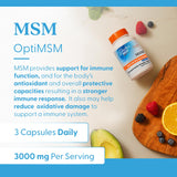 Etiqueta trasera de Doctor's Best MSM con información de dosis.