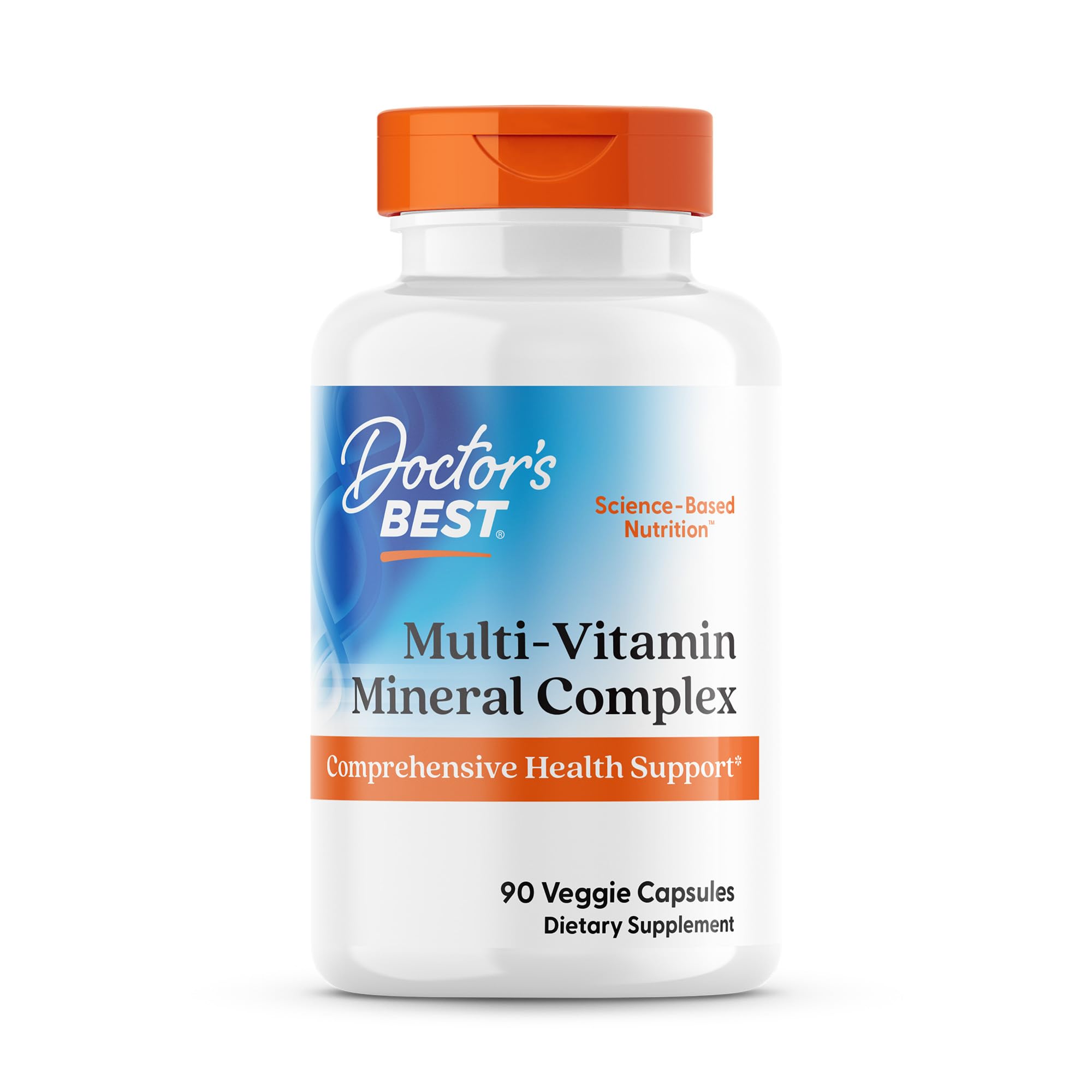 Doctor's Best multivitamin cápsulas diarias para apoyo nutricional diario.