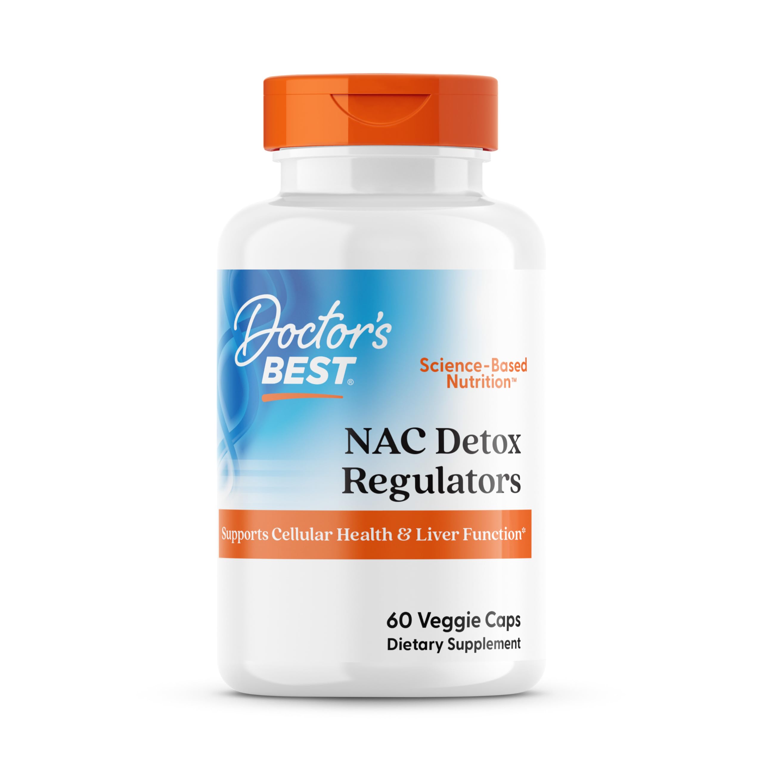 Doctor's Best NAC Detox Regulators cápsulas: apoyo antioxidante diario para hígado y cerebro