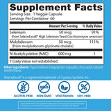 Frente de la caja Doctor's Best NAC Detox Regulators con ingredientes clave para beneficio antioxidante
