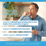 Doctor's Best NAC Detox Regulators, ingredientes clave: selenio y NAC para defensa antioxidante.