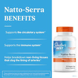 Capsulas Doctor's Best Natto Serra frente para uso diario posible.