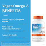 Botella de Doctor's BEST Omega-3 veganos, fórmula a base de algas para bienestar cardíaco