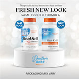 Doctor's Best Real Krill Antártico, cápsula blanda, omega-3 para bienestar diario.