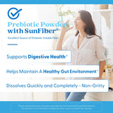 Doctor's Best Prebiotic Powder fibra Sunfiber, fibra guar para digestión suave.
