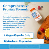 Capsulas vegetales de Doctors Best, opción vegetariana para bienestar prostático.
