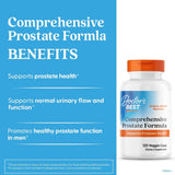 Etiqueta frontal de Doctors Best Prostata Formula destacando ingredientes clave.