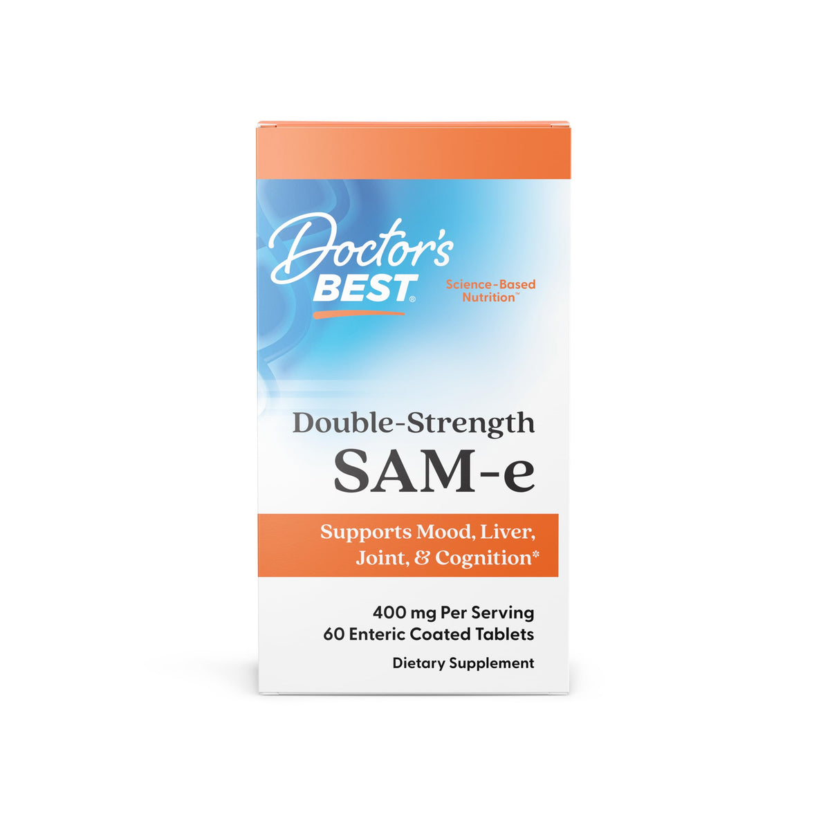 Doctor's Best SAM-e 400, tableta entérica, apoyo potencial al estado de ánimo