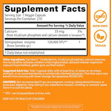 Doctor's Best serrapeptasa etiqueta frontal con información clara