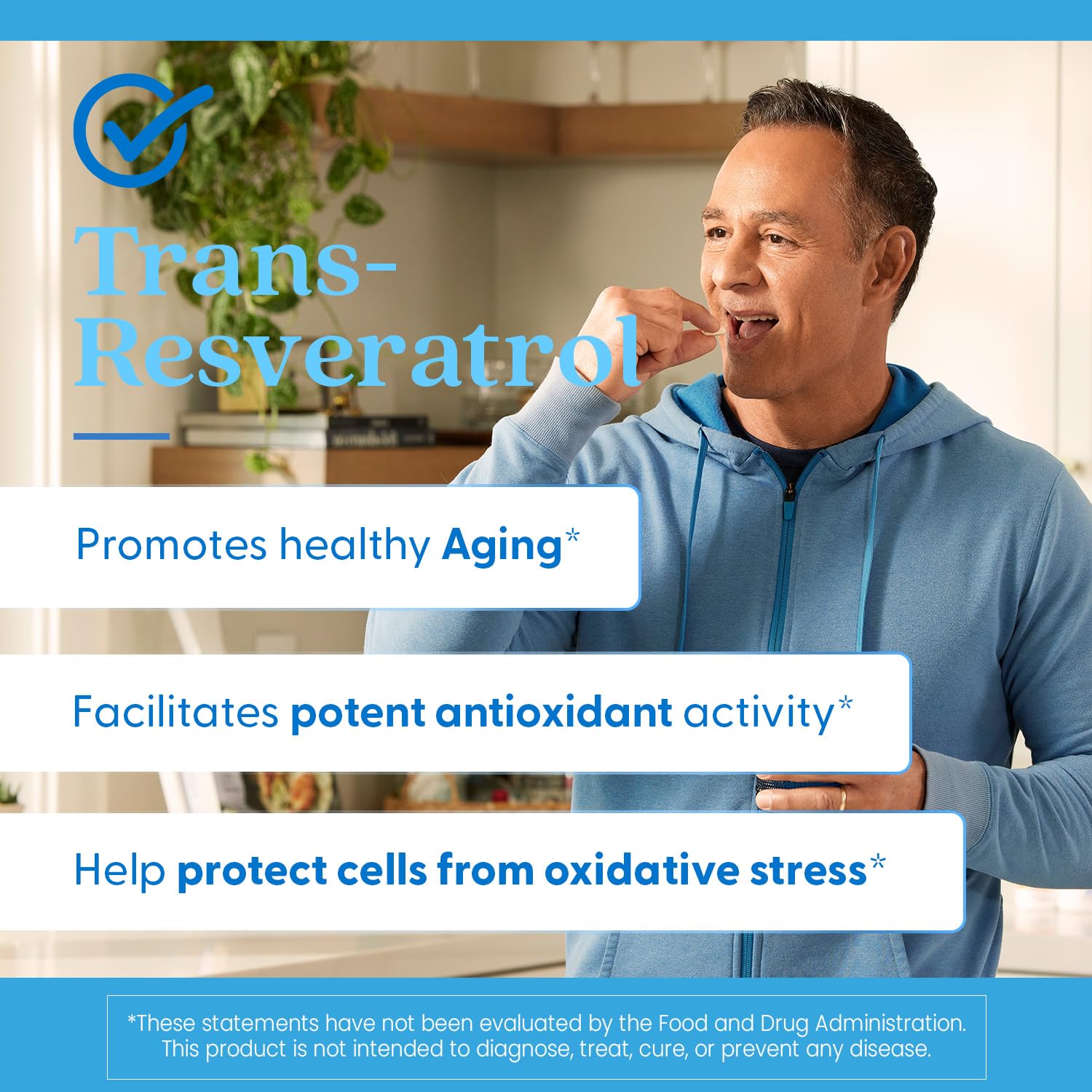 Doctor's Best trans-resveratrol: resguarda células con potencial antioxidante en rutina saludable