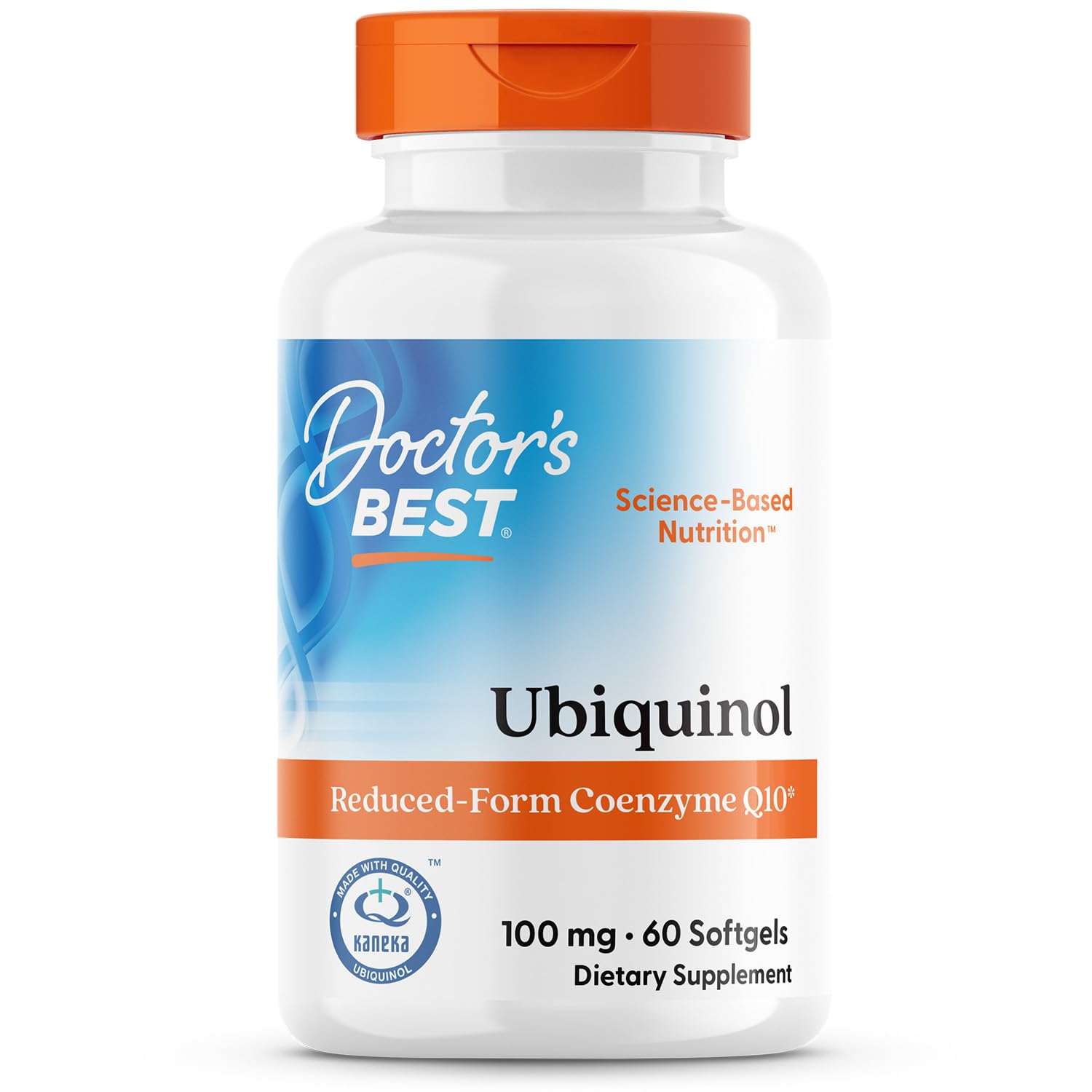 Doctor's Best Ubiquinol 100 mg cápsulas blandas en botella que apoyan la energía celular