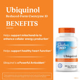 Cápsulas ubiquinol de Doctor's Best en mano, tamaño cómodo.
