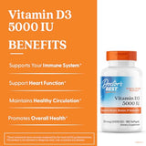 Empaque de Doctor's Best Vitamin D3 5000IU en envase práctico