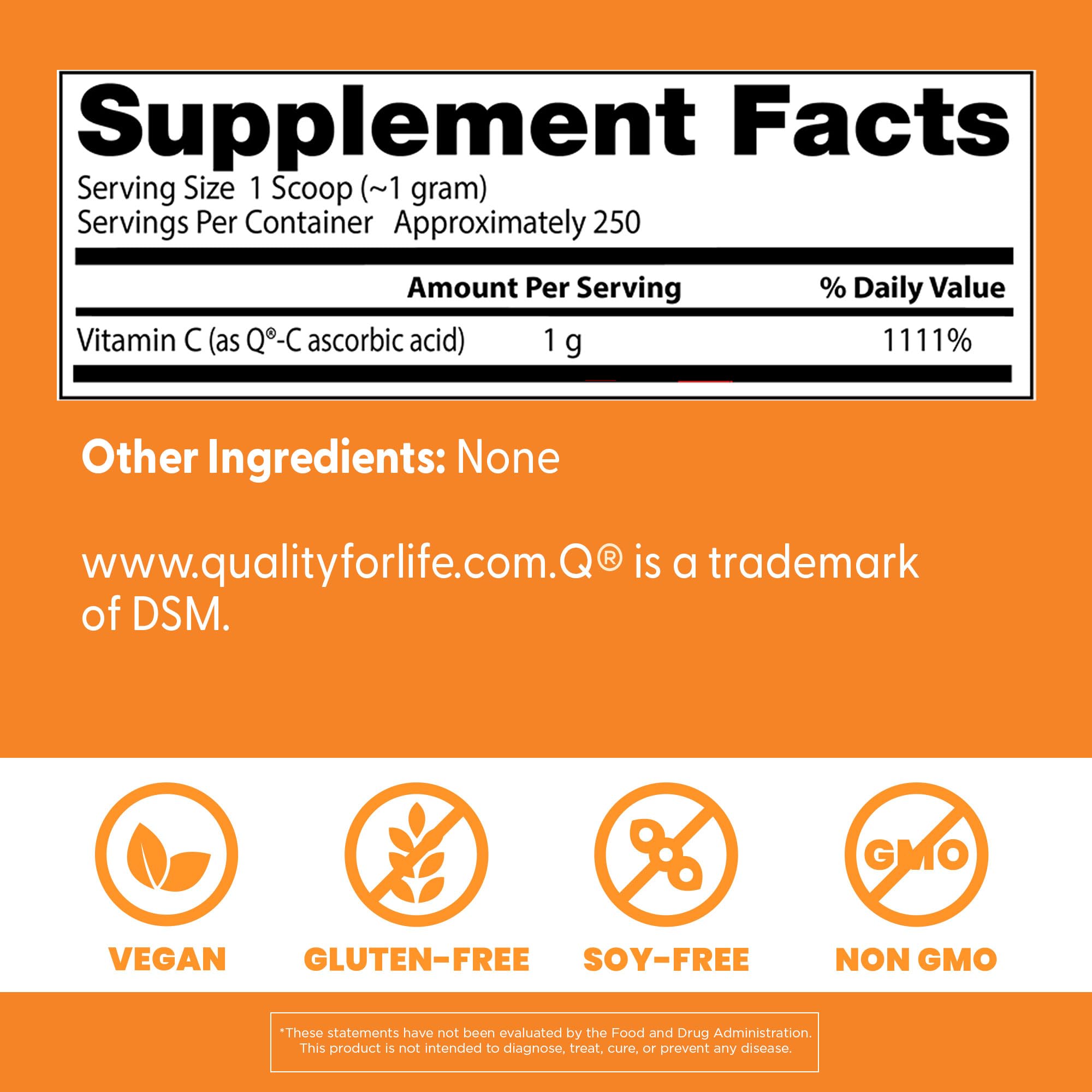 Doctor's BEST vitamina C 1000 mg por ración para aporte diario