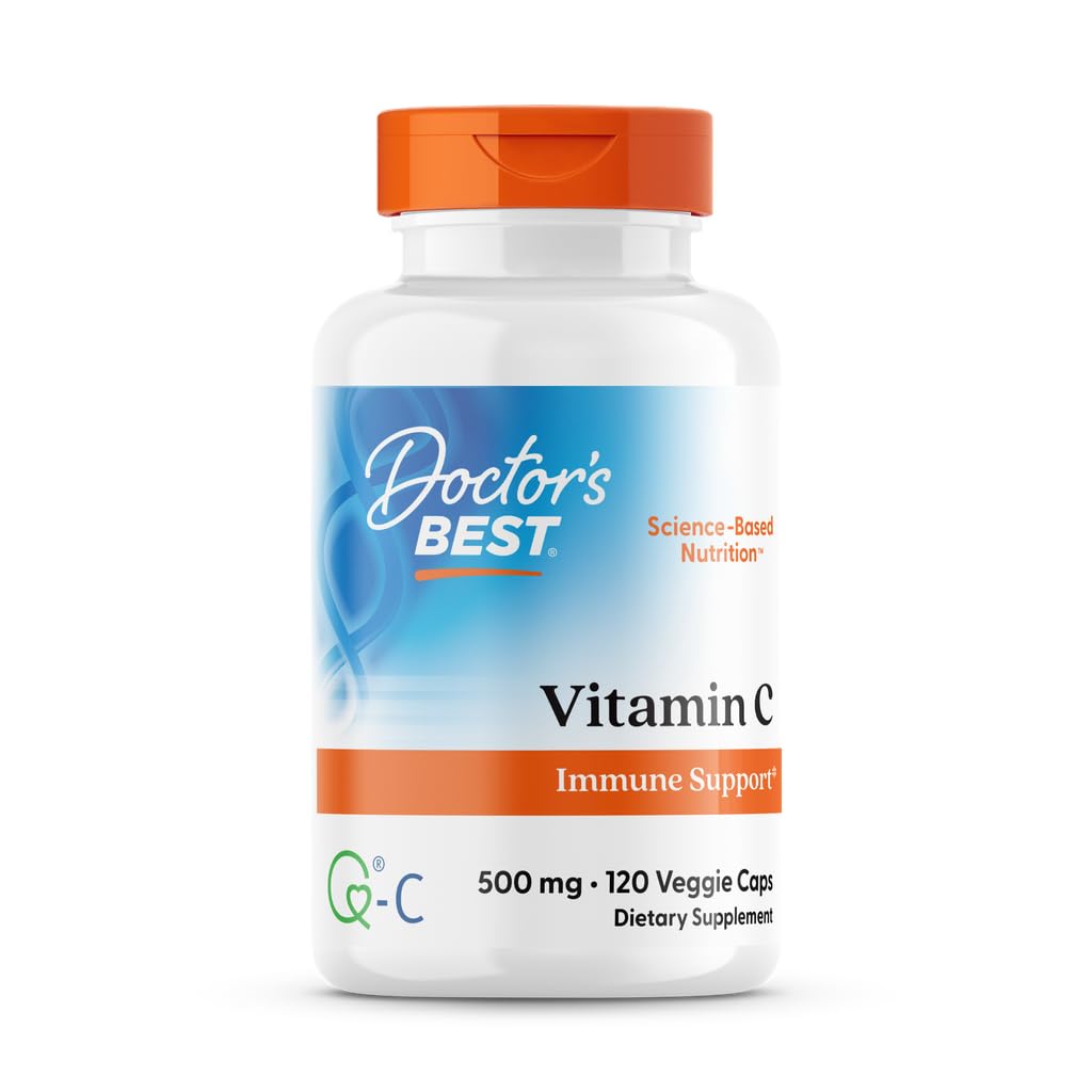 Doctor's Best Vitamina C 500 mg en cápsulas, posible apoyo antioxidante diario