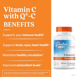 Etiqueta clara de Doctor's Best Vitamina C 500 mg con información del producto