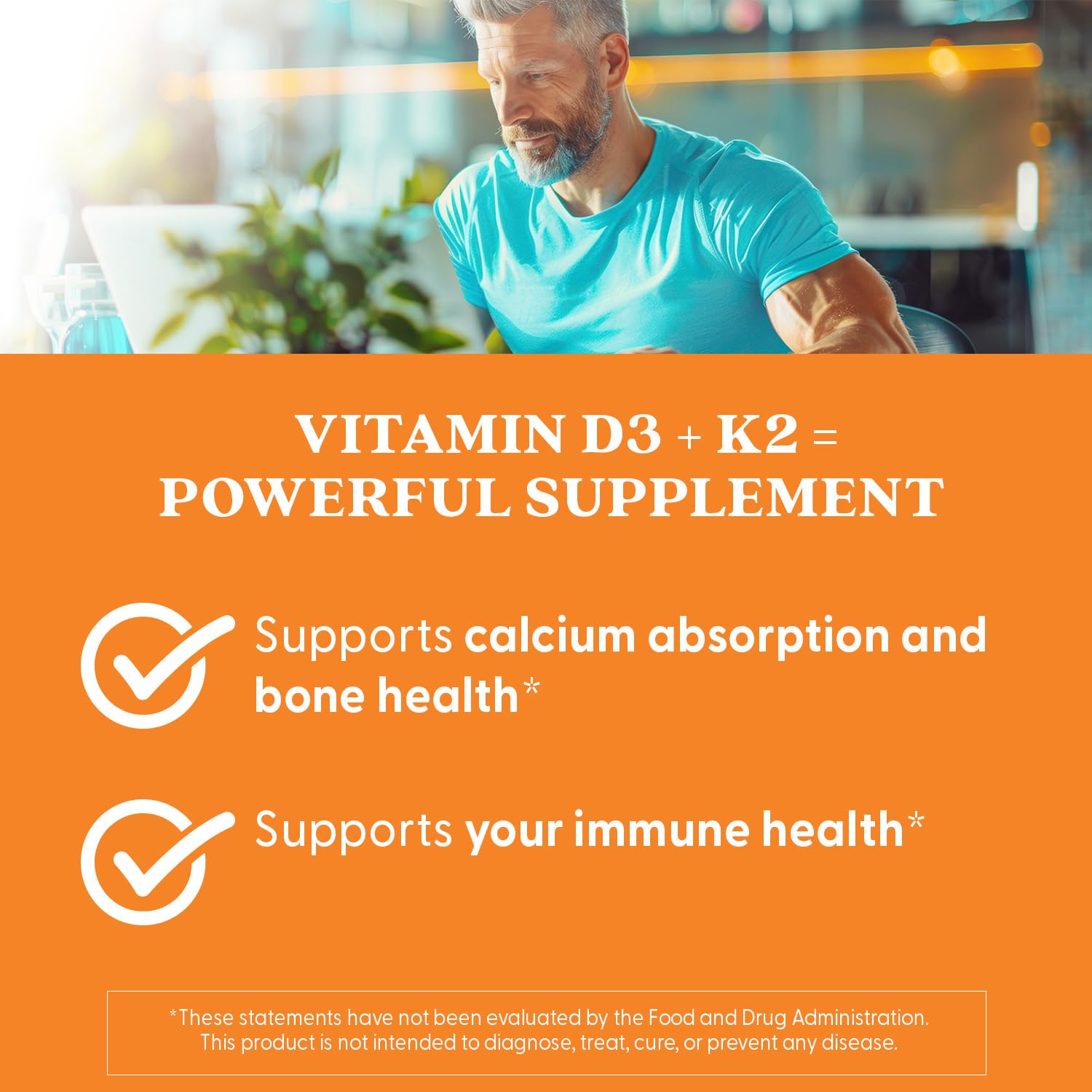 Envase de 60 cápsulas Doctor's Best D3K2 para nutrición sostenida