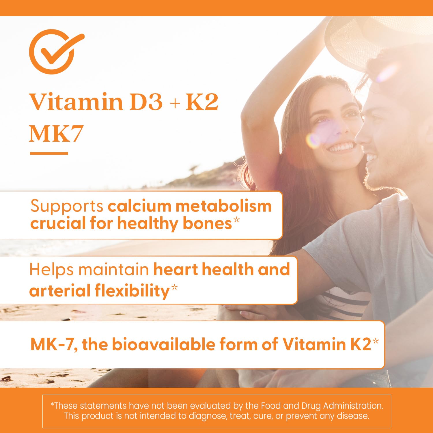 Tabla nutricional de Doctor's Best D3K2 para bienestar general