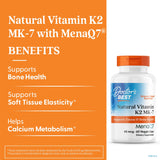 Etiqueta frontal de Doctor's Best Vitamina K2 MK7, destacando MenaQ7.