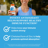 Doctor's Best Zinc Bisglicinato 50 mg, uso diario para rutina de bienestar.