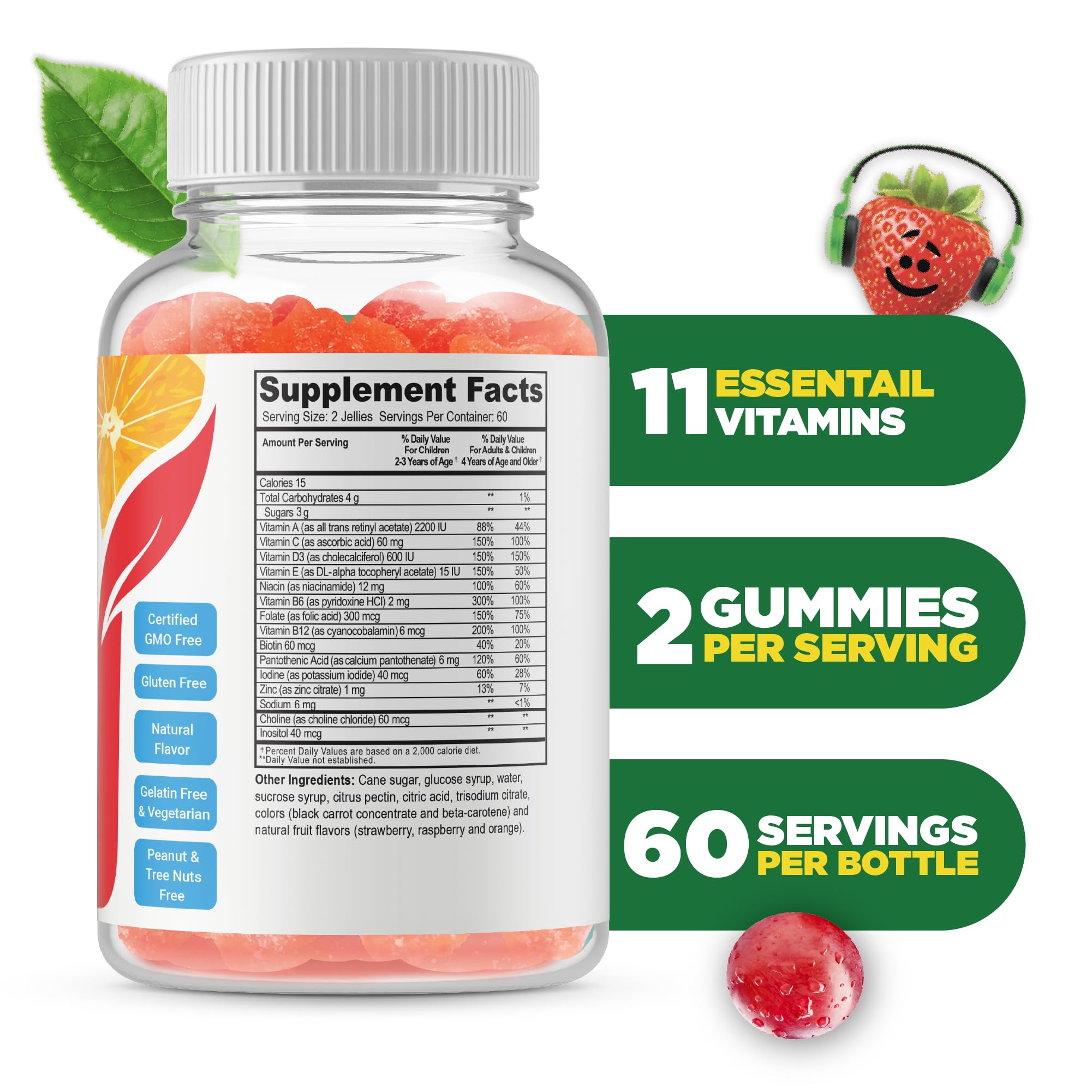 Gominolas vegetarianas de Doctors Orders, libres de OGM y gluten