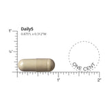 Etiqueta de Daily5 resalta ingredientes clínicamente validados para bienestar general.