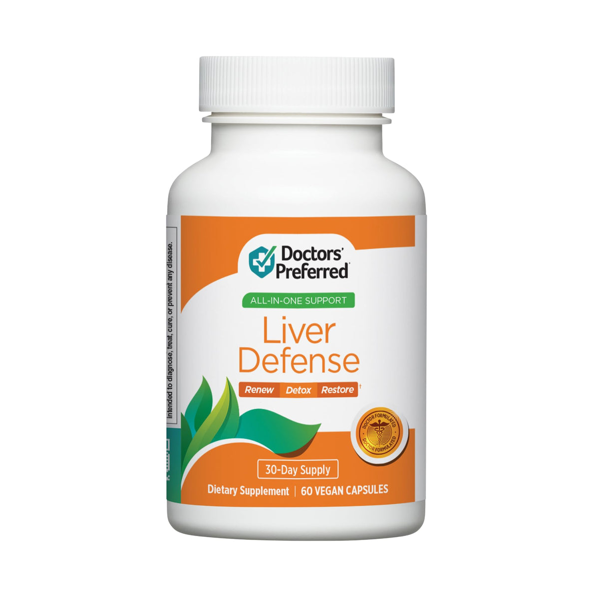 Defensa hepática DOCTORS' PREFERRED: cápsulas en frasco para apoyar el hígado.