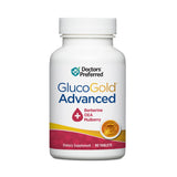 Botella de DOCTORS' PREFERRED GlucoGold con berberina para energía y equilibrio metabólico.