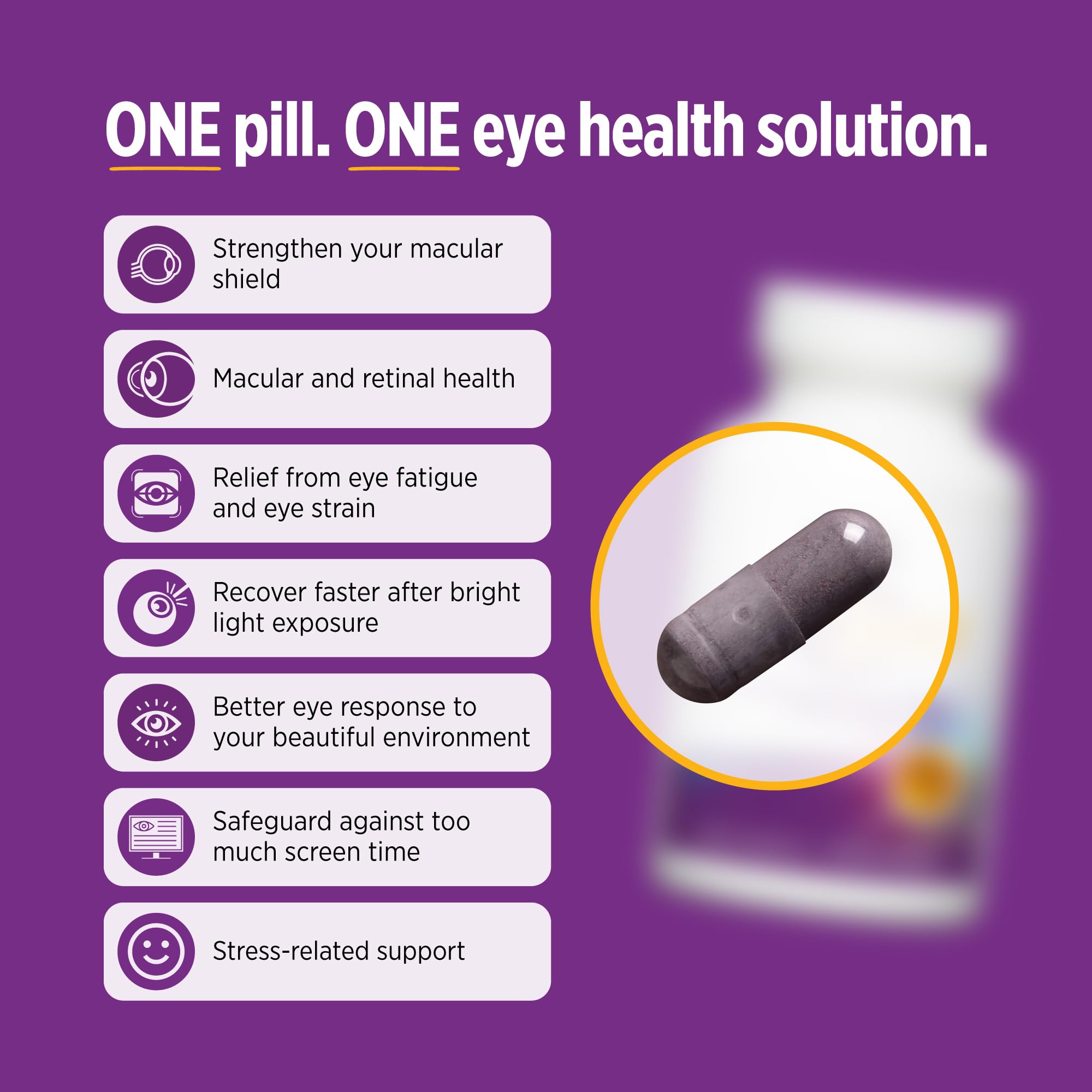 DOCTORS' PREFERRED OcuGold, empaque y diseño para fácil acceso