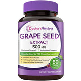 Extracto de semilla de uva 500 mg de Doctor's Recipes en botella, antioxidante diario.