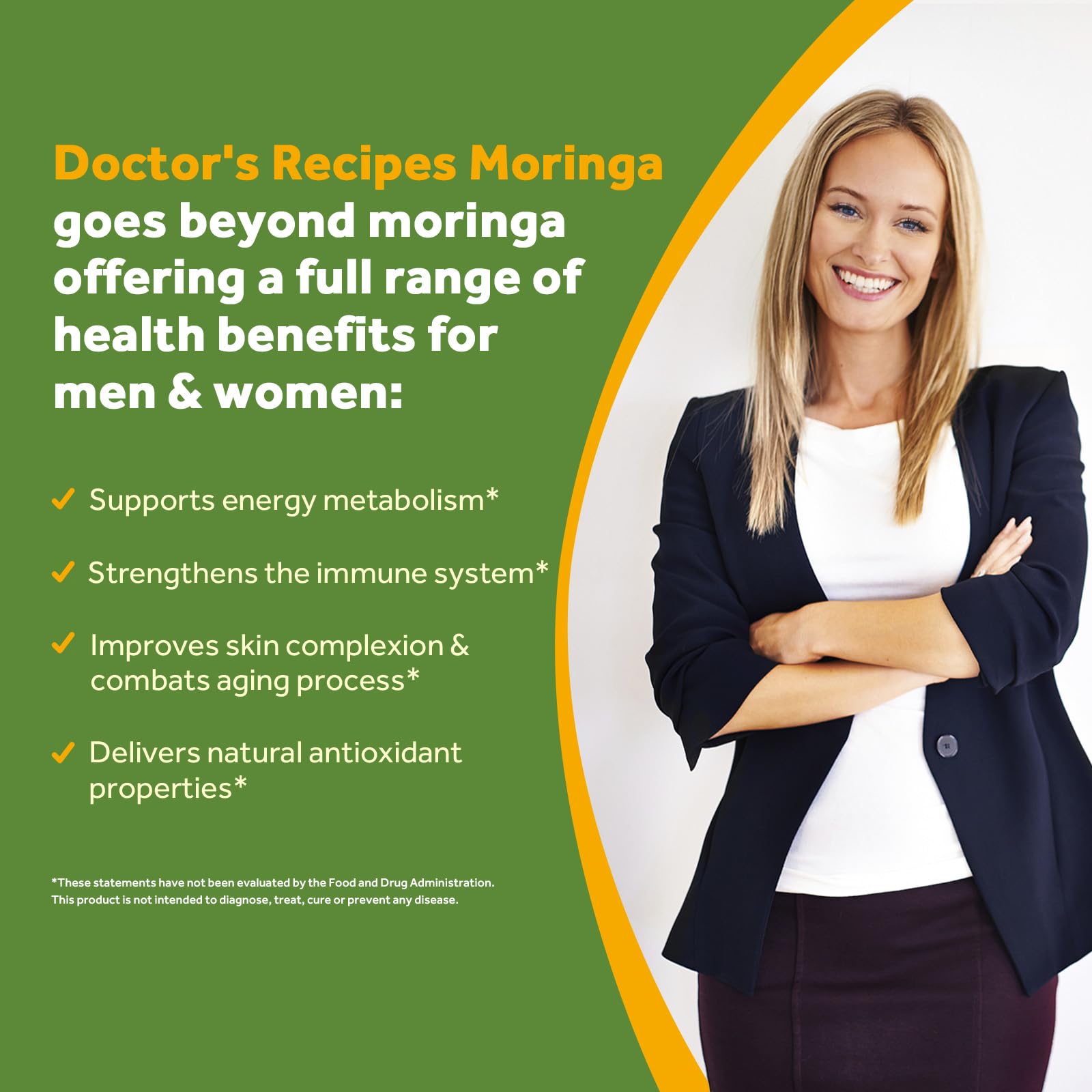 Doctor's Recipes Moringa: 92 nutrientes y 46 antioxidantes para un perfil verde.
