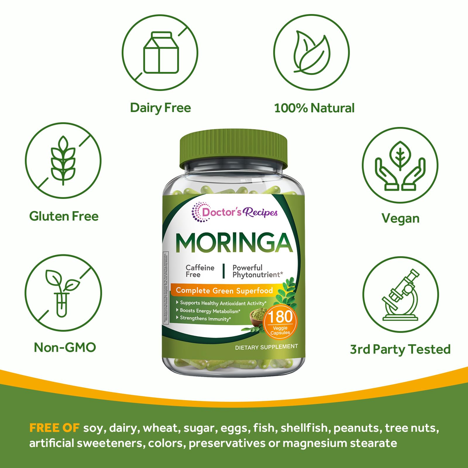 Deshidratación por congelación preserva nutrición y color en Doctor's Recipes Moringa.