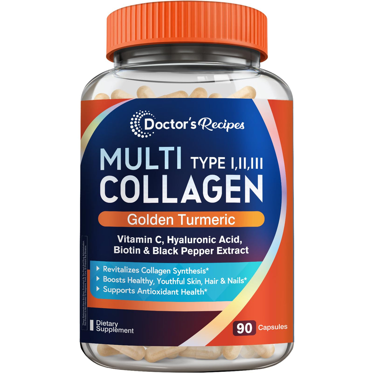 Doctor's Recipes Multi Colágeno: cápsulas en botella para piel, cabello y uñas.