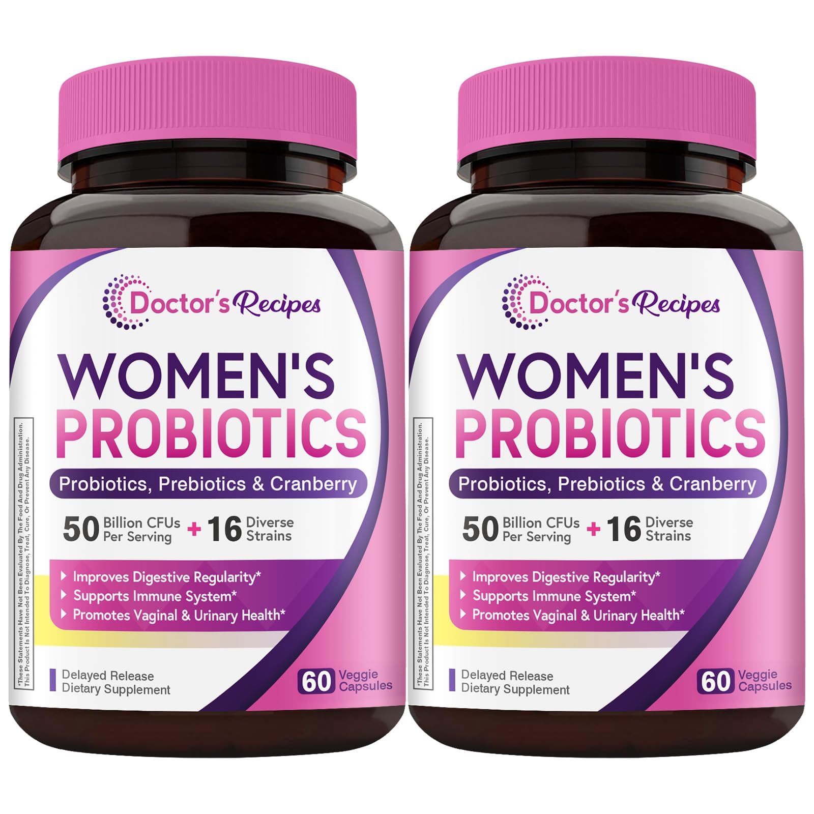 Doctor's Recipes probióticos Mujer, pack doble para uso diario.