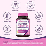 Doctor's Recipes probióticos Mujer, liberación retardada para llegada eficiente al intestino.