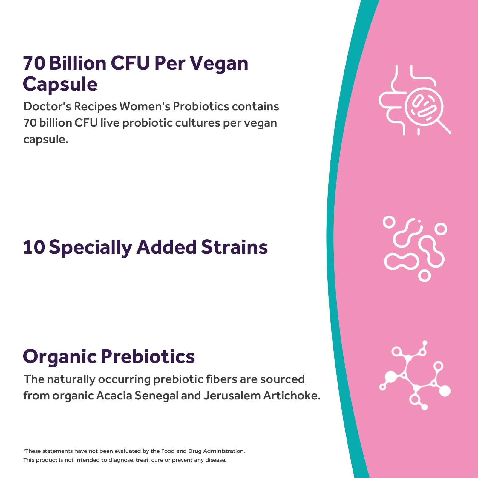Probióticos Doctor's Recipes: 10 cepas para equilibrio intestinal