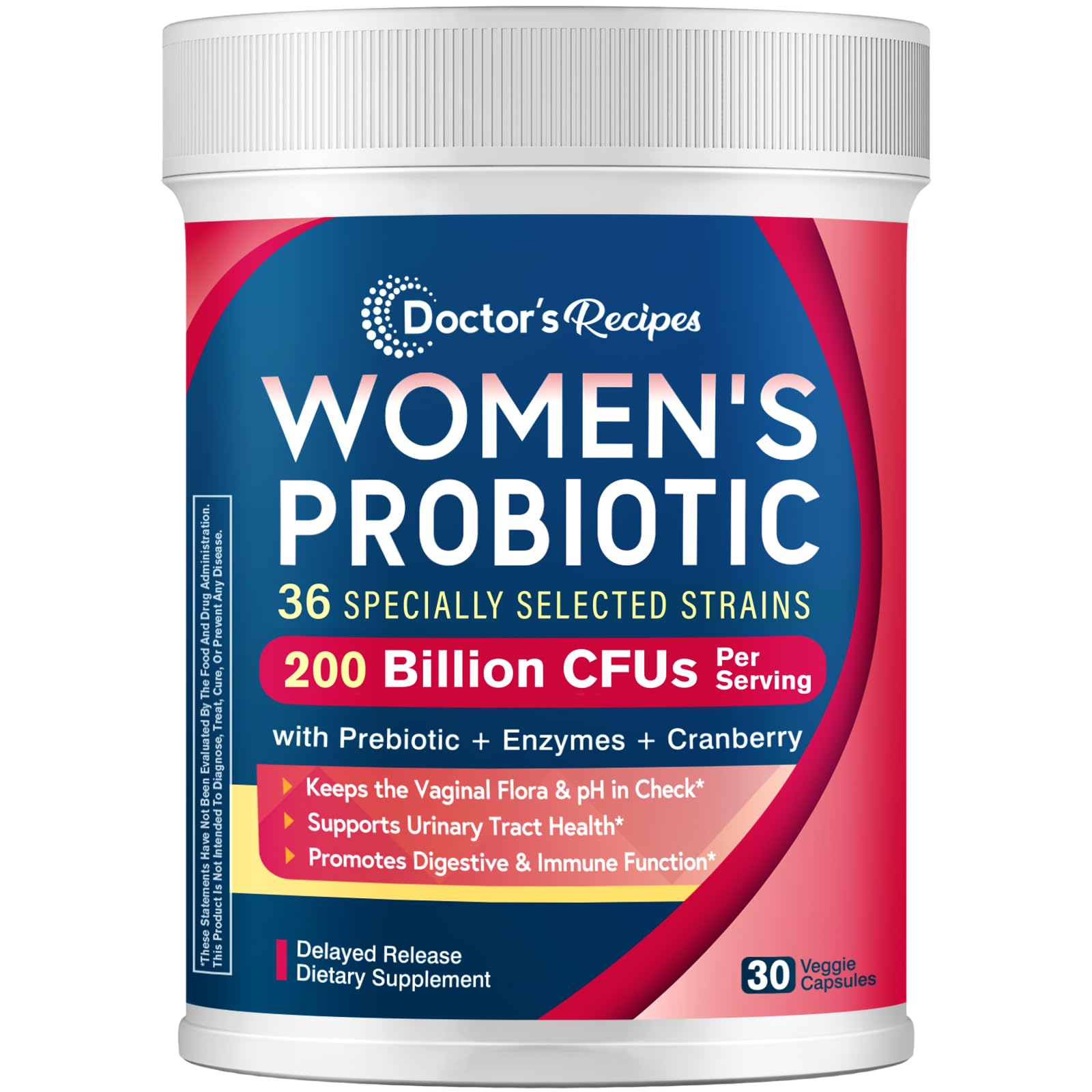 Doctor's Recipes Probióticos Mujeres cápsula: apoyo potencial para equilibrio intestinal diario.