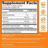 Vista de dosis diaria de glucosamina vegana Doctor's Best para soporte articular.