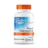 Doctor's Best glucosamina vegana en frasco de 180 cápsulas para movilidad diaria.