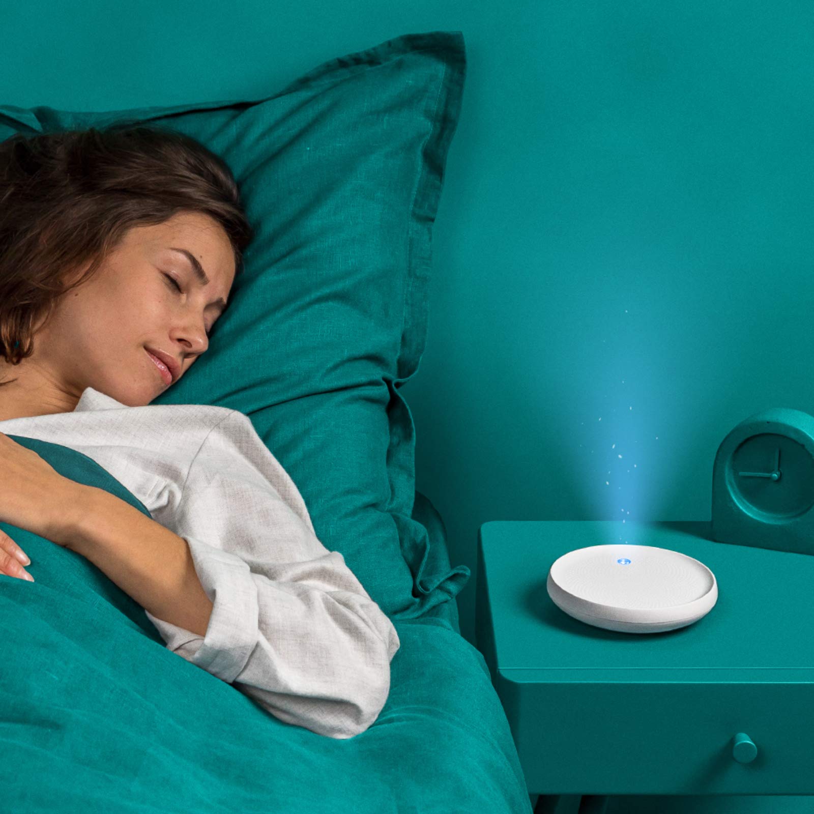 Dodow diseño compacto para uso nocturno en dormitorio