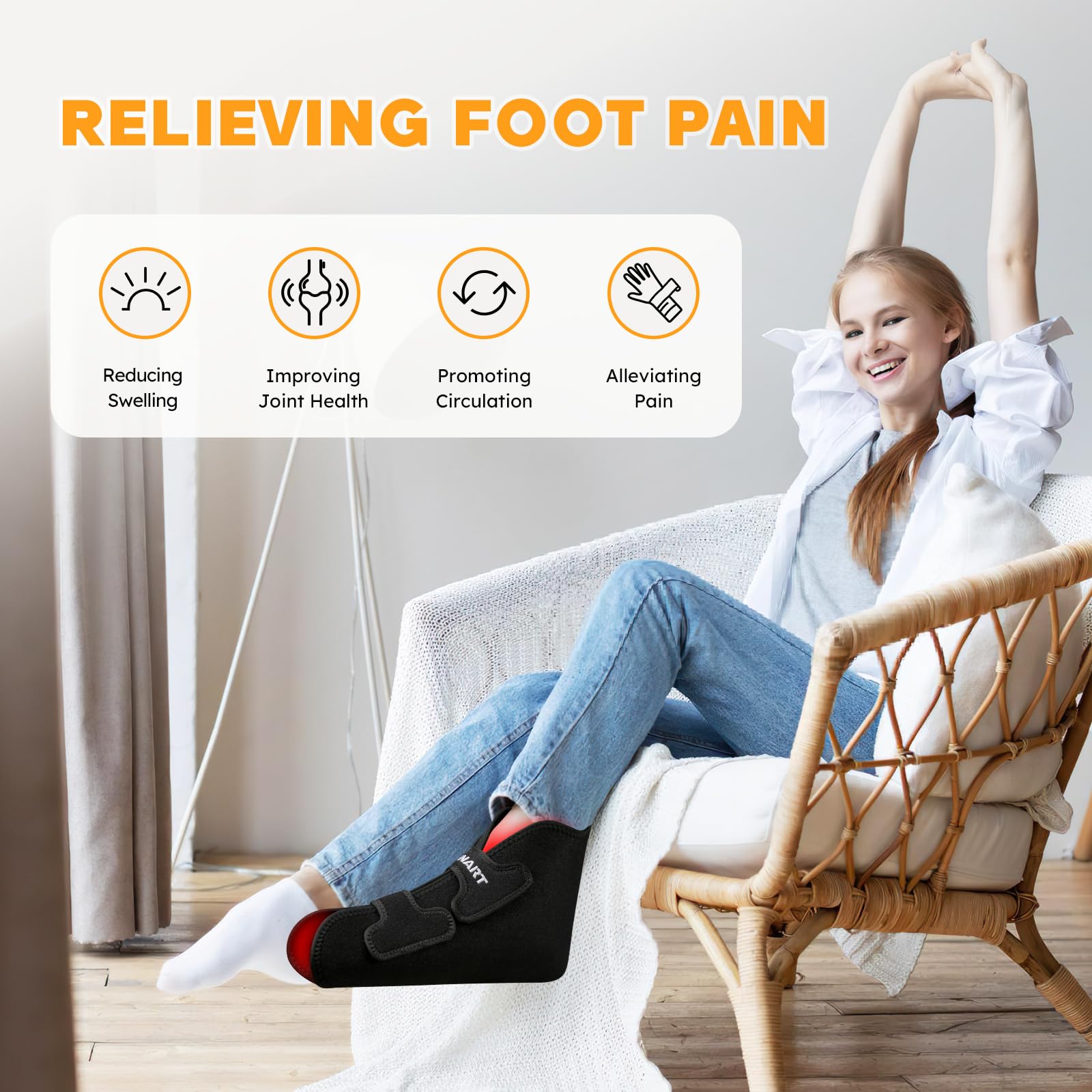 Doinart diseño ergonómico de terapia para pies durante el día.