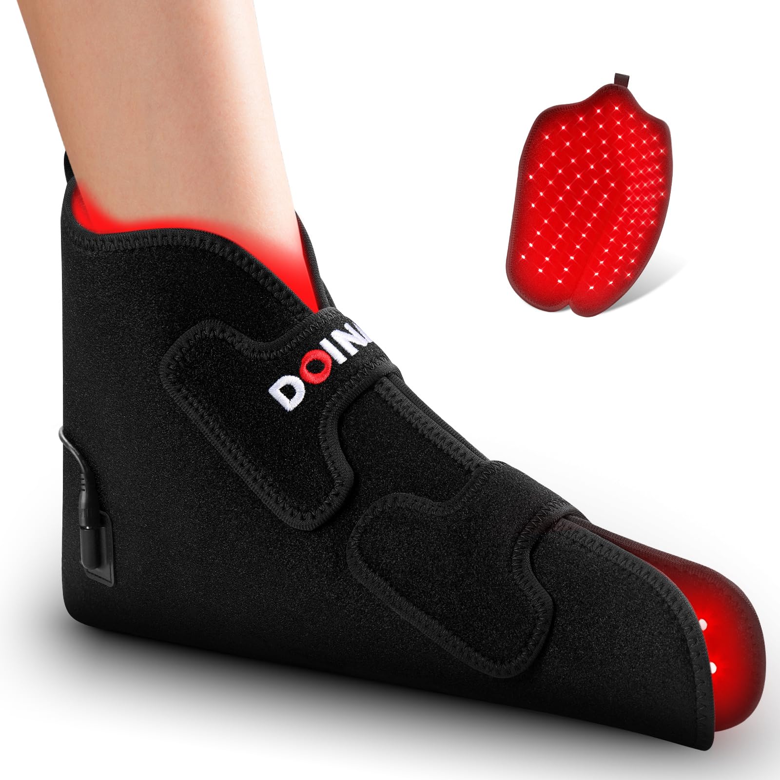 Doinart dispositivo de terapia de pies con luz roja para relajación al final del día.
