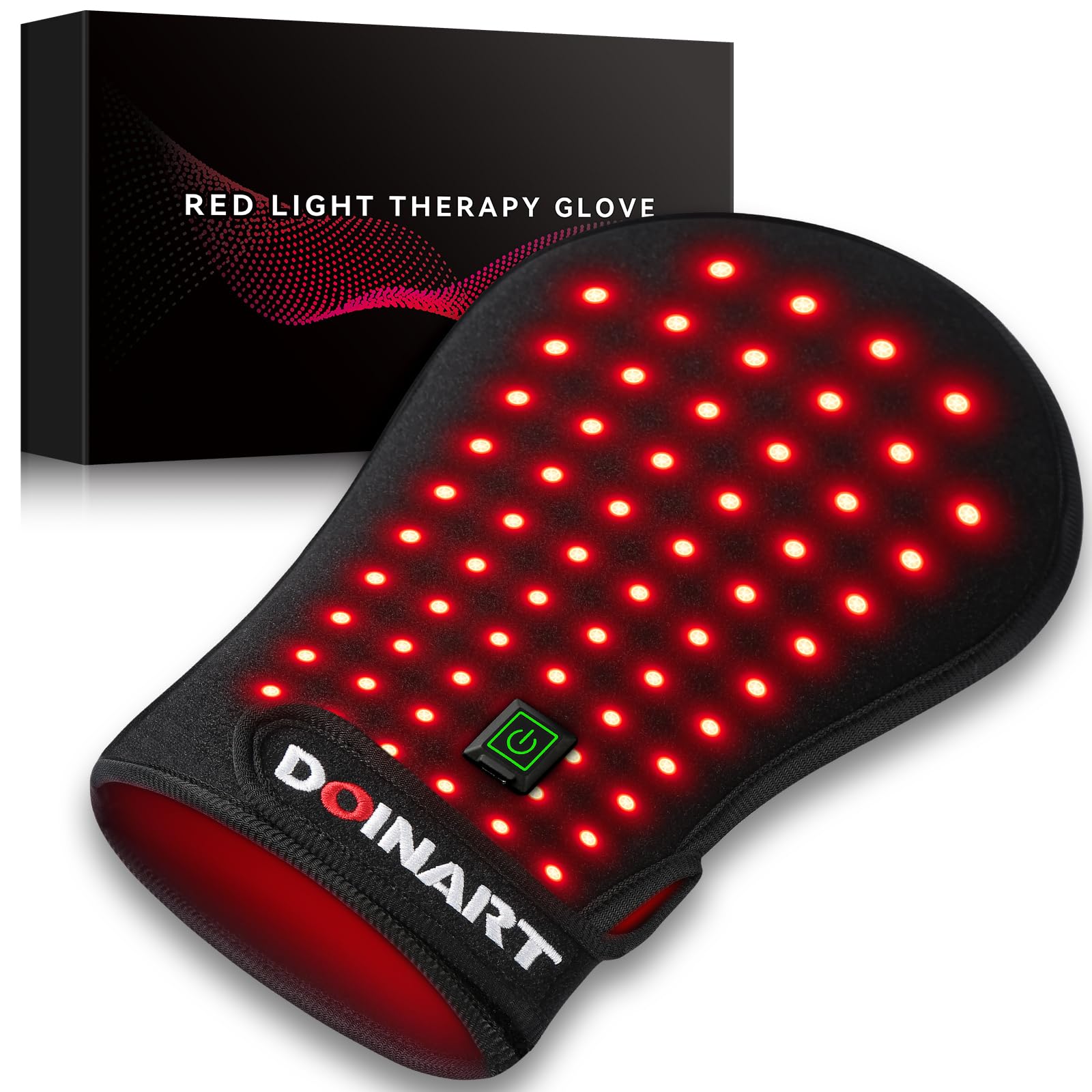 Guante Doinart de terapia con luz roja para manos, alivio para manos cansadas tras trabajo manual