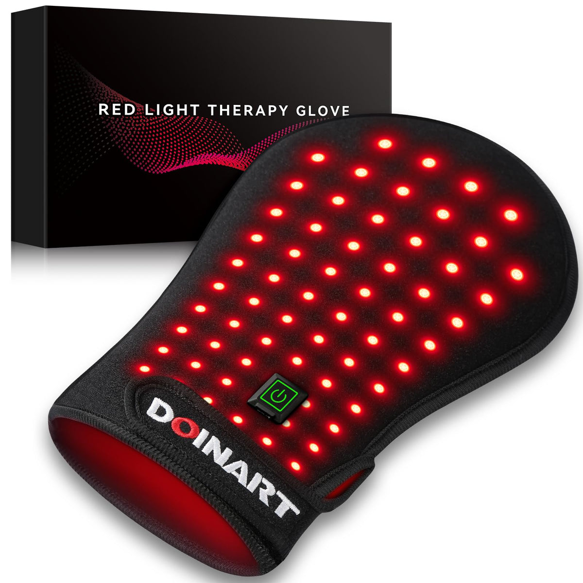 Guante Doinart de terapia con luz roja para manos, alivio para manos cansadas tras trabajo manual