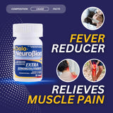 Etiqueta legible de Dolo Neurobion con información de producto.