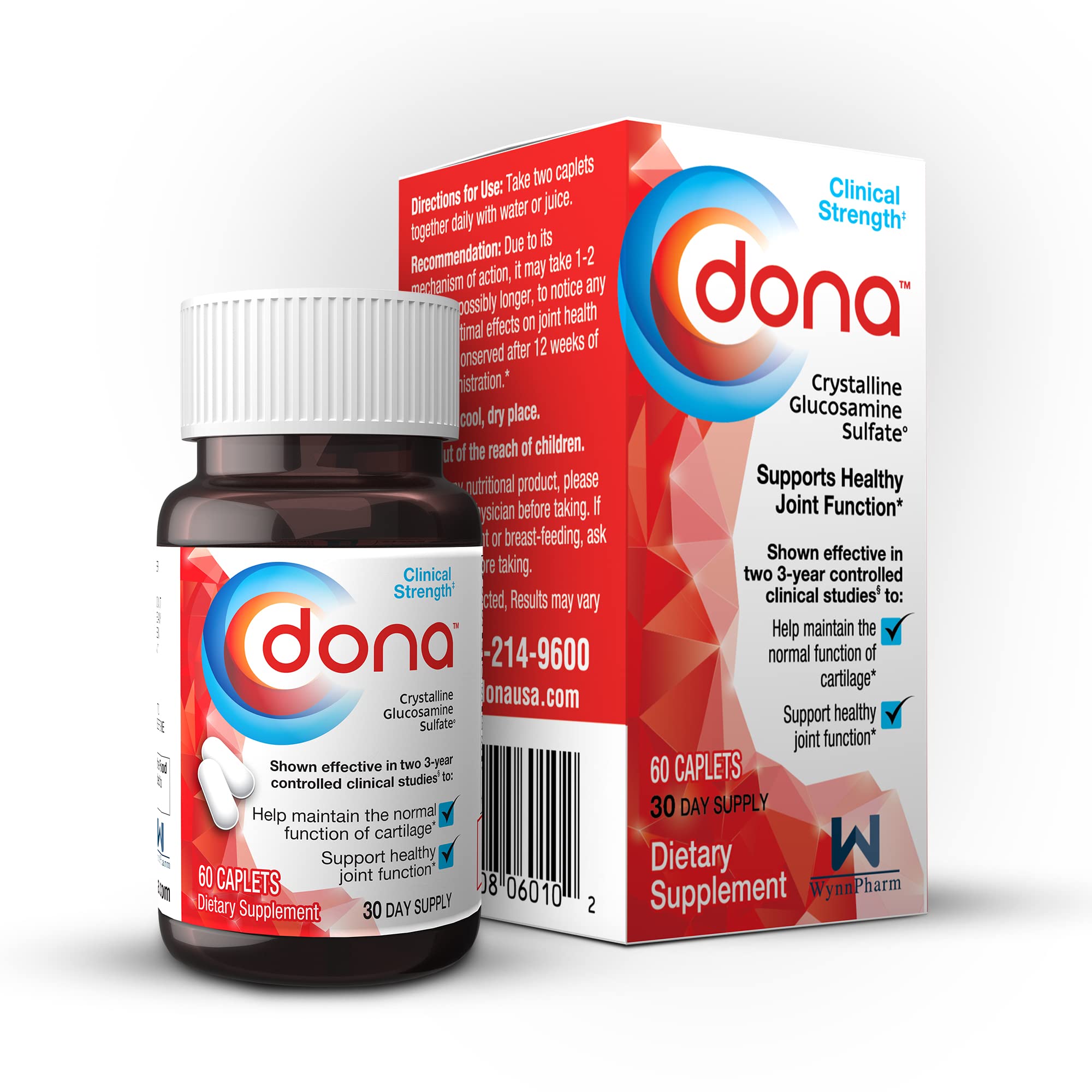 Dona Glucosamina Cristalina: botella de cápsulas para apoyo de articulaciones