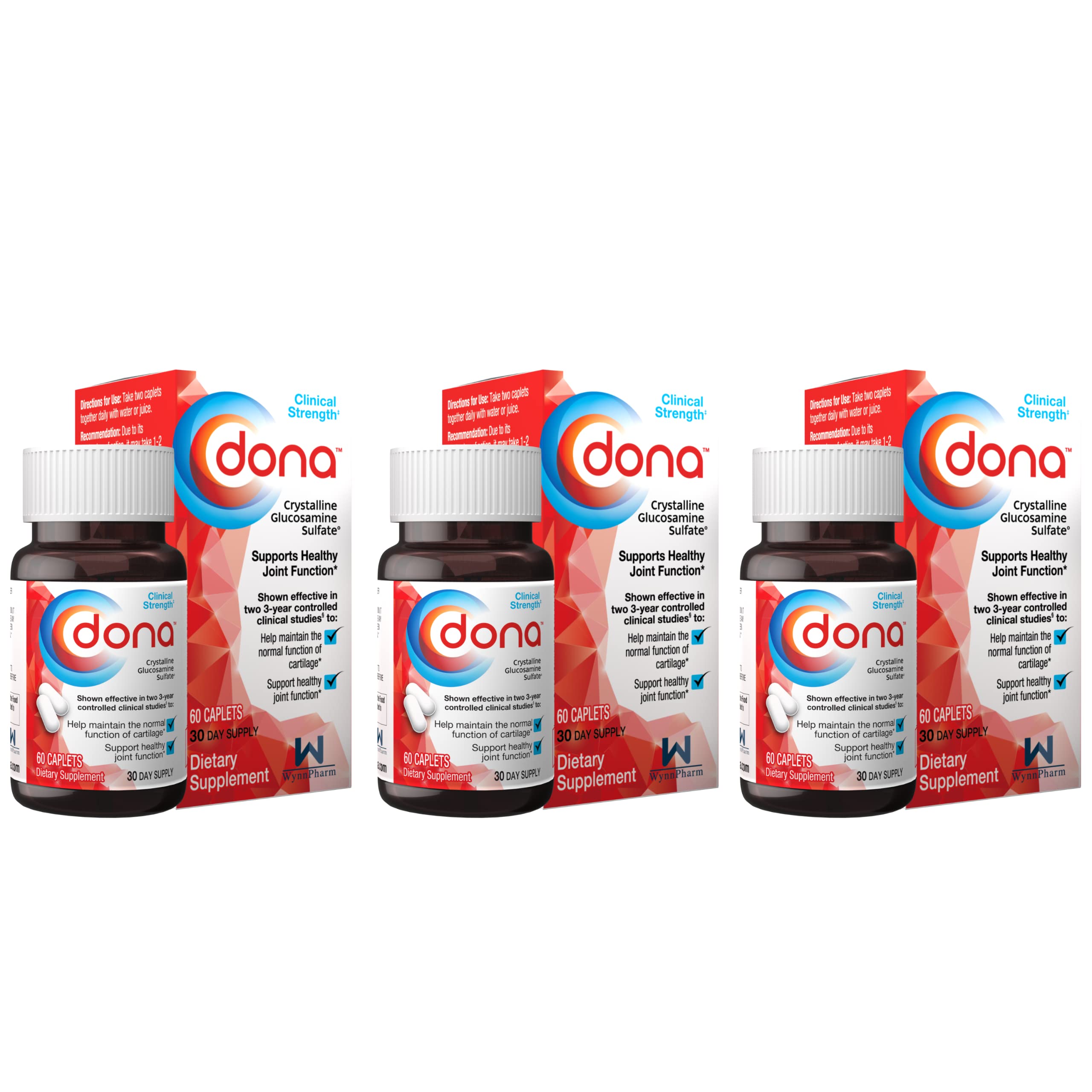 Dona Glucosamina Cristalina, botella, apoyo diario de articulaciones