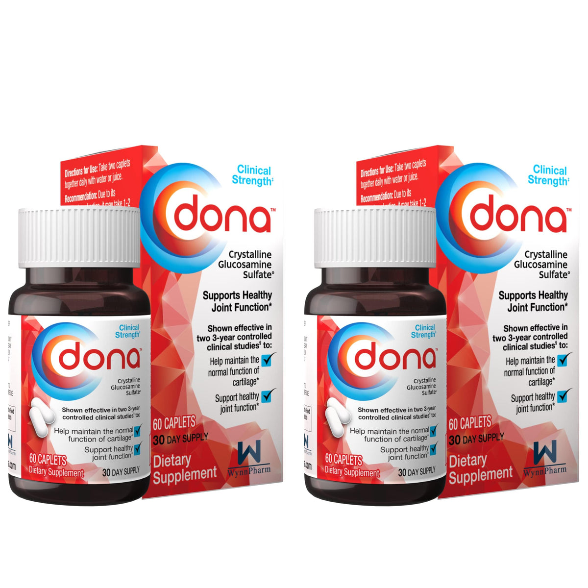 Dona Glucosamina Sulfato Cristalino: tabletas para apoyo articular diario