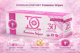 DonnaComfort toallitas femeninas vitamina E para piel sensible